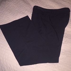 Women's wide bottom dress pants with pin stripes